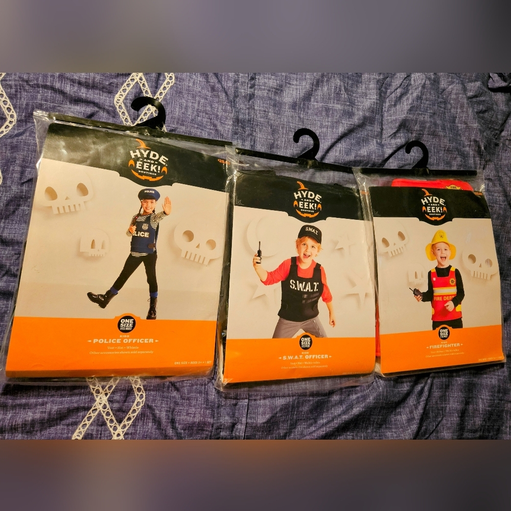 Kids Brand New 1st Responder Halloween Costume Bundle